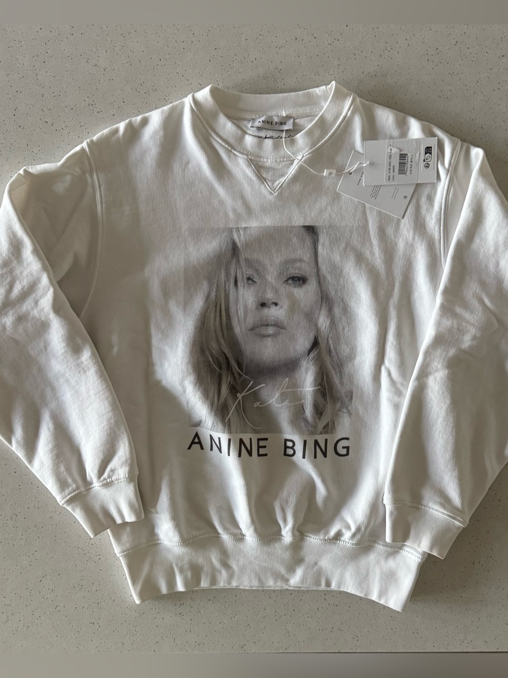 Anine Bing White Ramona Sweatshirt